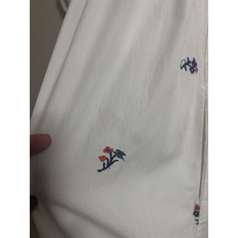 Pilcro Short Sleeve White Embroidered T-Shirt Maxi/Midi Dress S Anthropologie - Picture 9 of 16